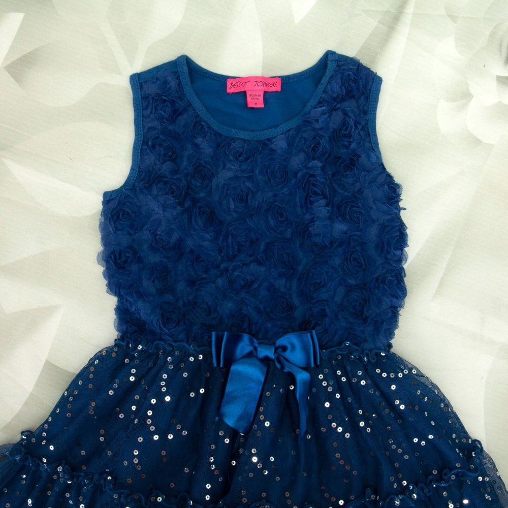 Betsey Johnson Girls Designer Rose Tutu  Dress - Picture 4 of 11